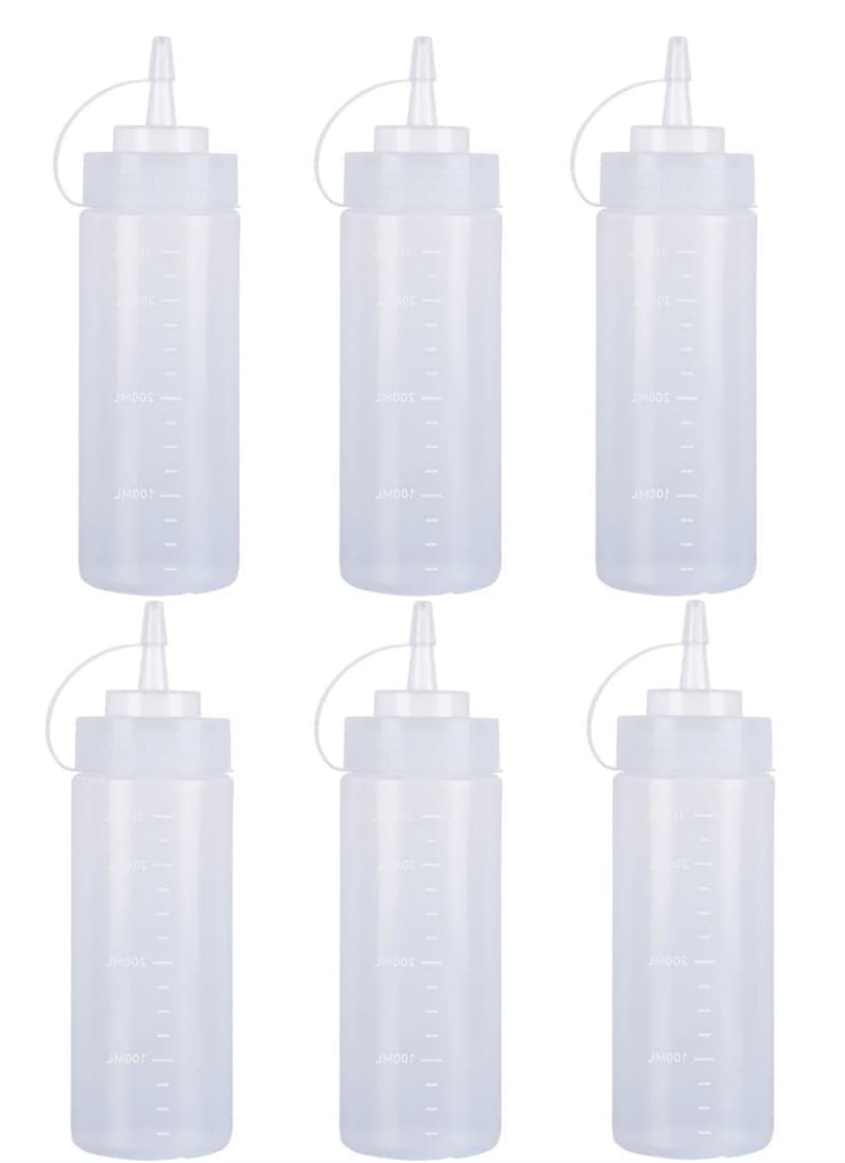 Oiununo Wide Mouth Squeeze Bottles – Pack Of 4, 300mL/10oz, BPA Free For Sauces, Resin, Crafts (Red) - View #5