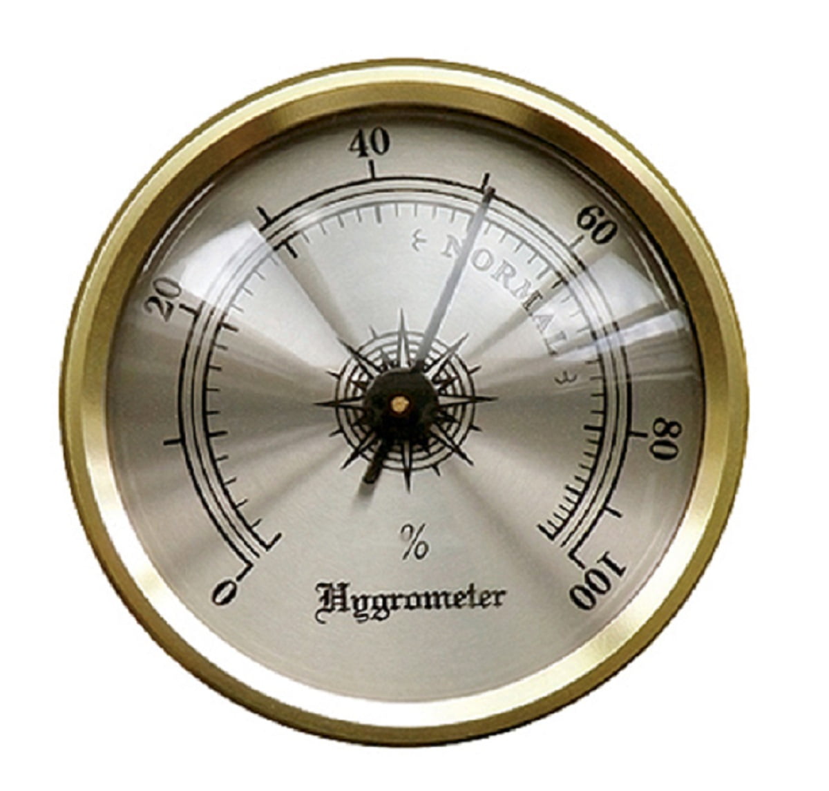 Prestige Import Group Analog Brass Frame Hygrometer Gauge for Humidity