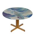thumbnail image 3 of WYYP Dove Sky Radiant Light Round Tablecloth Waterproof 100% Polyester Fiber Outdoor Fitted White, 3 of 8