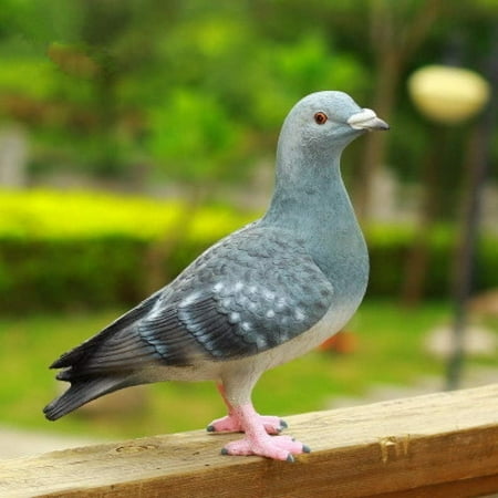 UKURO Pigeon Statue Animal Figurines Resin Crafts Outdoor Garden Accessories Bird Sculpture Gift
