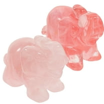 Quartz Elephant Statue for Decoration Small Sized Assorted Color Stone Figurine for Desktop and Home