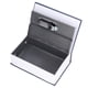 thumbnail image 2 of Caja fuerte de acero con forma de libro, libro secreto clásico, cerradura segura, tipo contraseña, caja de almacenamiento para el hogar, color azul, 2 of 3