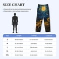 thumbnail image 4 of Sikiie Oil Starry Sky Sunflower Mens Pajama Pants Sleep & Lounge Pants, PJ Bottoms With elastic waistb and Pockets Large, 4 of 6
