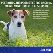 Pet MD Biotic Probiotics for Dogs & Cats - Prebiotic, Fiber, Probiotic Powder - Gas, Constipation Relief, Anti Diarrhea - Balance Digestive Flora & Restore Gut Health for Dogs & Cats - 2.12 oz