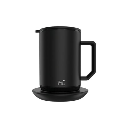 ionMug & Charging Coaster, 12oz. Stainless Steel Self Heating Coffee Mug with Lid, 3.5u0022 x 3.5u0022 x 5u0022