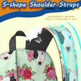 thumbnail image 5 of Bull Terrier and Rose Green Pattern 17" School Backpacks for Teens,Waterproof Oxford Fabric,S-Shape Padded Straps for School,Travel,Hiking,Camping, 5 of 6