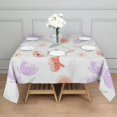 thumbnail image 3 of 60x60 Inch Waterproof Square Tablecloth, Thickened Polyester Table Cover for Dining & Parties, Floral Print, 3 of 6