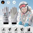 thumbnail image 2 of DHFJKG Kids Children Ski Gloves Winter Waterproof Insulated Warm Snow Gloves For Snowboarding Sledding Thermal Breathable Mitten, 2 of 5