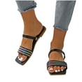 thumbnail image 2 of Sandalias planas informales de color para mujer, cómodos zapatos de playa de dos usos, zapatillas fáciles de poner y quitar Wmkox8yii  ytu8374, 2 of 6