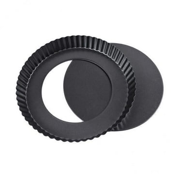 DOMELAY 3x8inch Nonstick Tartlet Custard Quiche Pastry Pizza Pie Pan Tart Tins Pastry