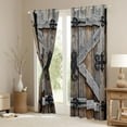 thumbnail image 3 of Castle Fairy Old Barn Door Black Out Curtains for Teens,Lodge Cabin Curtains Pack of 2 (42x63 Each),Rustic Farmhouse Bedroom Curtains,Microfiber Bedroom Decor, 3 of 6