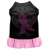 Pet Dog Cat Dress Rhinestone, "Pink Ribbon"