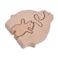 thumbnail image 4 of Mini Wooden Rabbits Statue,  Handcrafted Wooden Animal Ornament  For  Yard B16, 4 of 8