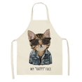 thumbnail image 1 of Kitchen Apron Cartoon Cat Print Sleeveless Colorful Apron Dinner Party Cooking Apron Adult Baking Accessories Delantal Cocina, 1 of 7