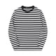 thumbnail image 5 of INSPIRE CHIC Camisetas de Hombre de Manga Larga con Patrón a Rayas Cuello Redondo Ajuste Regular Pullover T-Shirts XL Negro Blanco, 5 of 6