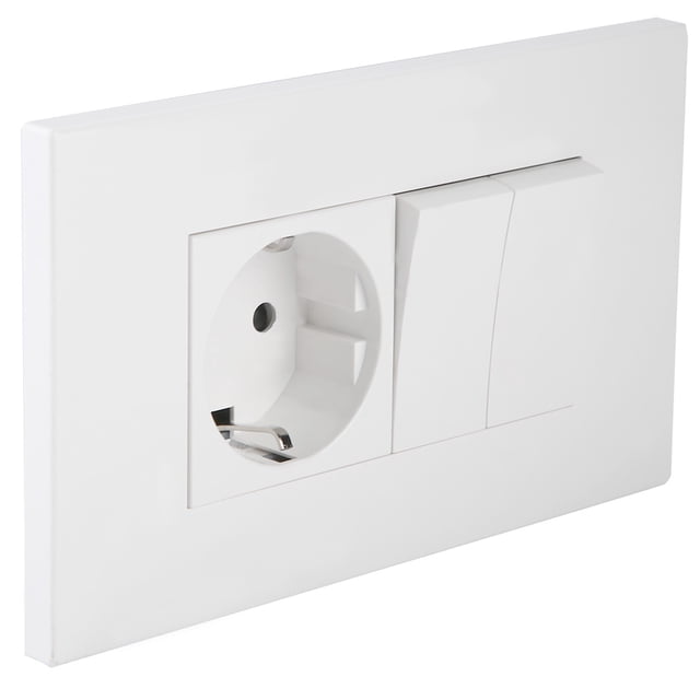 Enchufe Adaptador De Enchufe Montado En La Pared De Salida única Con Enchufe Doble SwitchGB