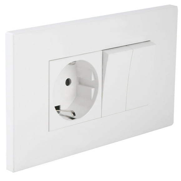 Enchufe Adaptador De Enchufe Montado En La Pared De Salida única Con Enchufe Doble SwitchGB