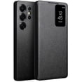 thumbnail image 1 of For Samsung Galaxy S25 Ultra Case View Window Genuine Cow Leather Flip Phone Cover, 1 of 5