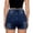 Dark Blue, variant on Womens Shorts Casual Ripped Distressed Slim High Waisted Street Womens Bermuda Shorts,Black,XS