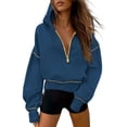 thumbnail image 1 of Sudadera con Capucha para Mujer PRETTYGARDEN Media Cremallera Crop M, 1 of 8