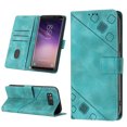 thumbnail image 1 of Compatible with Samsung Galaxy S8 Classic Embossed PU Leather Case with Card Holder Shockproof Cover, 1 of 5