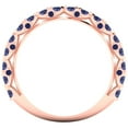thumbnail image 5 of 3.13 ctw Wedding Band for Women - 18K Rose Gold Simulated Tanzanite Stackable Eternity Ring, 5 of 6