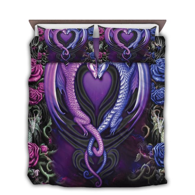 Dragon Couple Lover Together Bedding Set