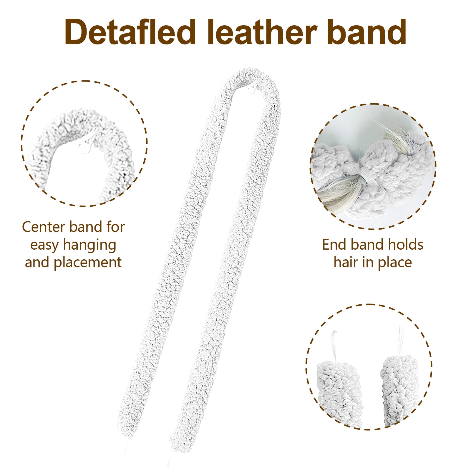 Satin Heatless Hair Curler, Lazy Natural Soft Wave DIY Heatless Curls for Sleep in Overnight, for All Hair Types, White
