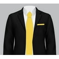thumbnail image 6 of Scott Allan Collection Solid Yellow Tie for Men | Standard Size 3" Yellow Necktie for Adults, 6 of 10
