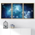 thumbnail image 2 of wall26 Framed Canvas Print Wall Art Set Blue &amp; Black Galaxy Milky Way Astronomy &amp; Space Sky Digital Art Modern Art Minimalist Scenic Colorful for Living Room, Bedroom, Office - 24"x36&qu, 2 of 5