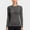 Gray, variant on Bpmpbo Long Sleeve Shirts for Women Crew Neck Fall Fashion Pullover T Shirts Tops Solid Color Round Neck Slim Undershirts Shirts Casual Athletic Shirts Clearance