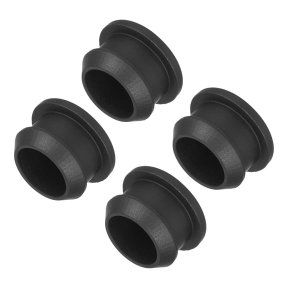 Silicone Snap in Locking Hole Plugs, Seal Cover Panel Round for Kitchen Rubber Bulkheads 18mm Black,4Pcs