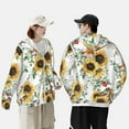 thumbnail image 6 of Gaeub Sunflowers Leaves And Birds Men's and Women's UPF 50+ Long-Sleeved Sun Protection Clothing, Fishing Shirt Long Sleeve Zip - Medium, 6 of 9