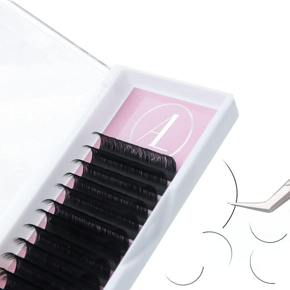AIR-ALLOVE Eyelash Extension Classic Lash Extensions 0.1 DD Curl 16mm Individual Lash Extensions Single Lash Extensions
