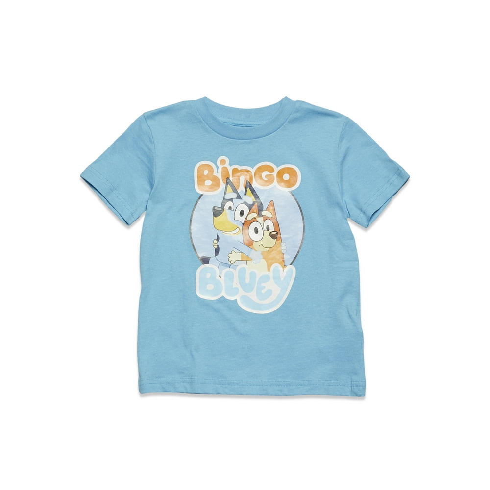 BLUEY & Bingo Little Boys Girls T-Shirt Blue 7-8 - Walmart.com ...