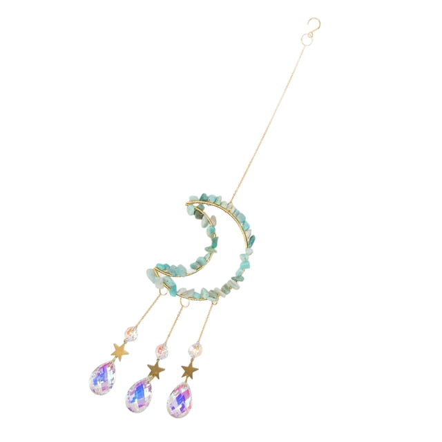 Hanging Crystal Moon Star Decor,Hanging Crystal Suncatcher Beautiful Hanging Crystal Suncatcher Hanging Crystal Moon Star Suncatcher Breakthrough Technology