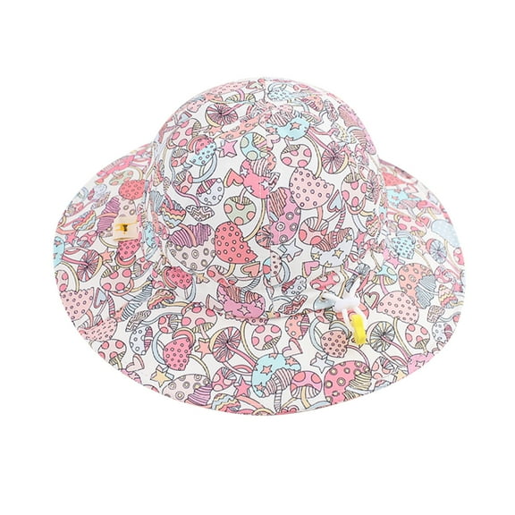 Zanarzt Toddler Sun Hat Beach Bucket Hat Baby Cute Girls Boys Cartoon Fisherman Hat Protection Children Basin Hat Sunhat Multicolor,One Size