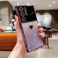 thumbnail image 3 of Gradient Glitter Heart for Samsung Galaxy S22 Ultra 5g Phone Case [Full Camera Lens Protector], Luxury Plating Slim Clear Case with Side Pattern,Soft Shockproof Protective Bumper (Purple), 3 of 11