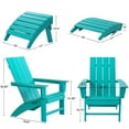 thumbnail image 5 of Garpans Outdoor Adirondack Chair with Ottoman HDPE All Weather Adirondack Patio Chair with Footstool for Outside Pool Garden Deck Front Porch Fire Pit, 5 of 8