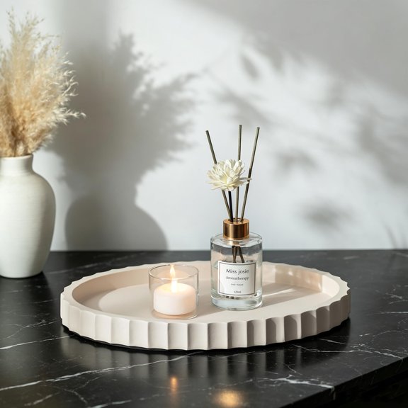 HANOBE wooden Decorative Tray for Coffee Table Decor Kitchen Island