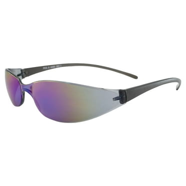 Pacific Coast Skinny Joes Slim Sunglasses Black Frame w/ Color Mirror Lens