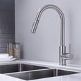 thumbnail image 3 of Cabezal rociador desplegable para grifo de cocina, cabezal de repuesto para grifo de fregadero de baño y cocina con forma de columna, 2 funciones, plateado, 3 of 5
