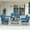 Blue, variant on SUNCROWN 5-Piece Patio Furniture Set Outdoor Metal Conversation Set, Peacock Blue