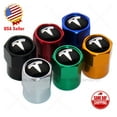 thumbnail image 2 of Hex Tesla Logo Emblem Car SUV Wheels Tire Air Valve Caps Stem Dust Cover Sport, 2 of 6