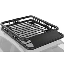 Pinypikaka 49" x 36" x 5"Heavy-Duty Roof Rack Basket With Extension for Car SUV Truck, 200 Lbs Black