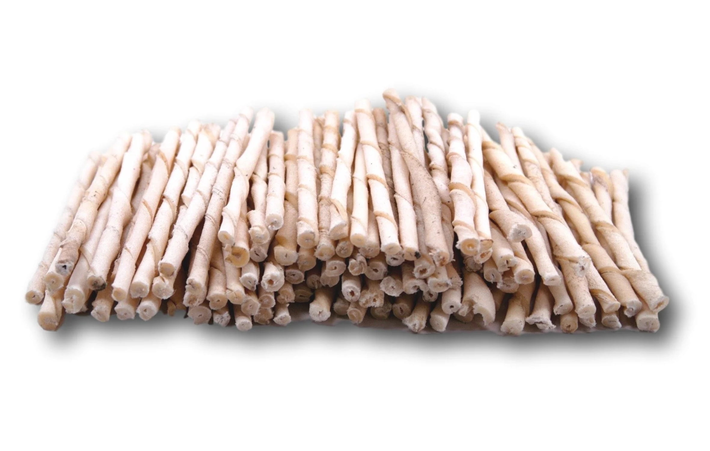 Rawhide Natural Twist Sticks -Pack Of 100 From Top Dog Chews - Regular