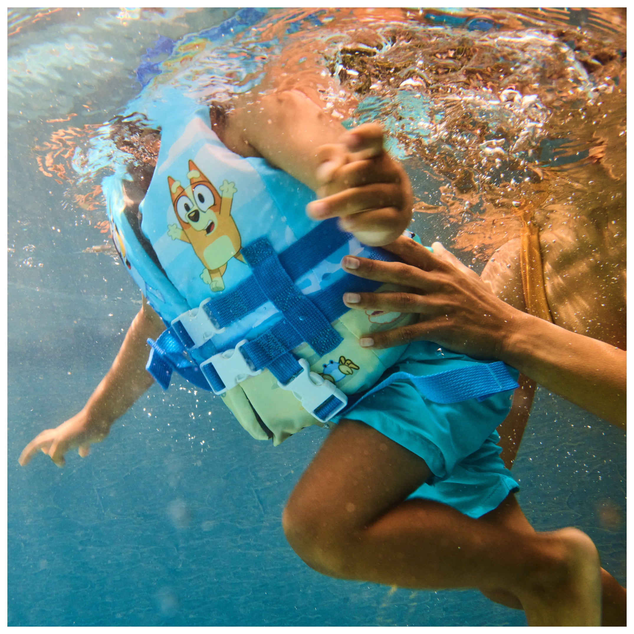 SwimWays Bluey Life Jacket (Unisex), for Kids 33-55lbs