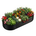 thumbnail image 1 of Cama de cultivo elevada galvanizada Land Guard 122x61x30 cm ovalada, 1 of 7