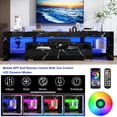 thumbnail image 2 of ChVans LED TV Stand for 65/75/85 inch TV, High Glossy Modern Entertainment Center with Drawer and LED Lights, 2 of 6