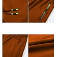thumbnail image 3 of Tyhengta Mens Shorts Casual Sports Drawstring Zipper Pockets Elastic Waist Caramel 38, 3 of 8
